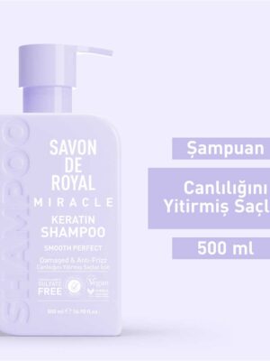 Miracle Kreatin Yağı – Canlılığını Yitirmiş Saçlar İçin Pürüssüz Etkili Şampuan 500 ml