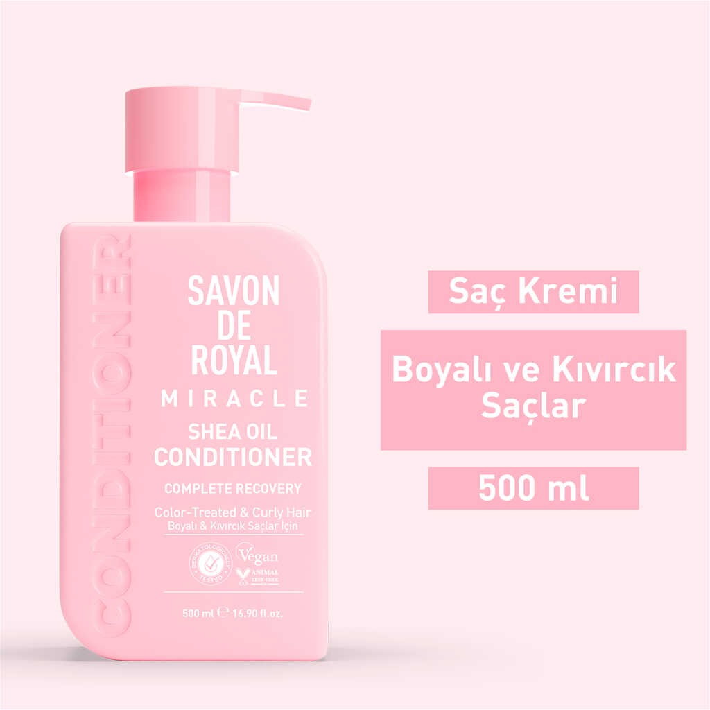 Miracle Shea Yağı – Boyalı ve Kıvırcık Saçlar İçin İyileşme Etkili Saç Kremi 500 ml