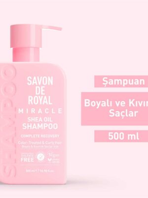 Miracle Shea Yağı – Boyalı ve Kıvırcık Saçlar İçin İyileşme Etkili Şampuan 500 ml